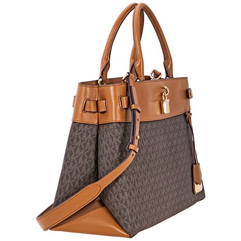 michael kors gramercy polished leather satchel|Michael Kors non leather bags.